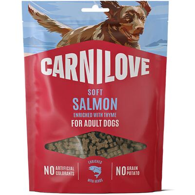 Carnilove Dog Soft Snack Salmon With Thyme Small Bites Hundgodis 200 G Carnilove Dog Soft Snack Salmon With Thyme Small Bites Hundgodis 200 G