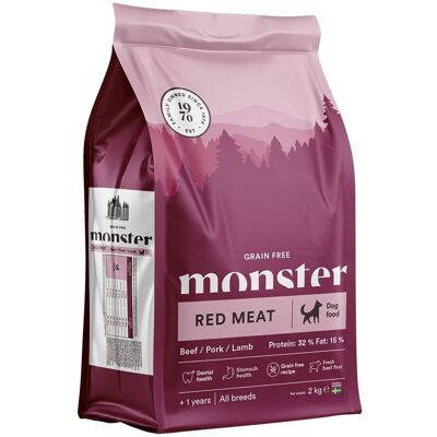 Monster Pet Food Monster Dog Grain Free Adult Red Meat 2 kg Monster Pet Food Monster Dog Grain Free Adult Red Meat 2 kg