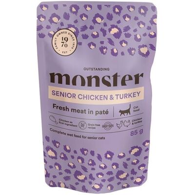 Monster Pet Food Monster Cat Senior Chicken/turkey 85 G Monster Pet Food Monster Cat Senior Chicken/turkey 85 G