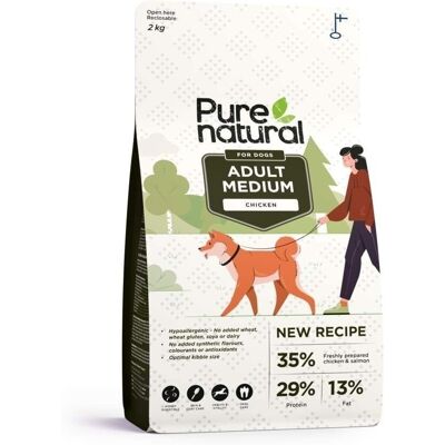 Purenatural Dog Adult Medium Chicken 2 kg Purenatural Dog Adult Medium Chicken 2 kg