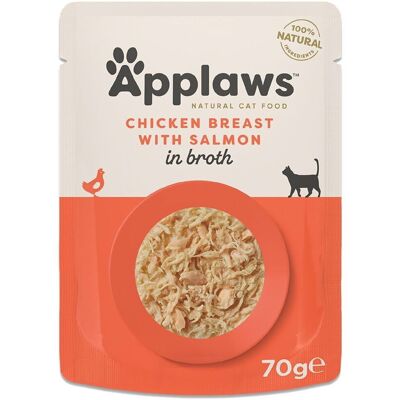 Applaws Chicken With Salmon In Broth 70g Applaws Chicken With Salmon In Broth 70g