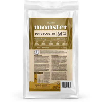 Monster Pet Food Monster Dog Classic Pure Poultry Torrfoder Till Hund 2kg Monster Pet Food Monster Dog Classic Pure Poultry Torrfoder Till Hund 2kg