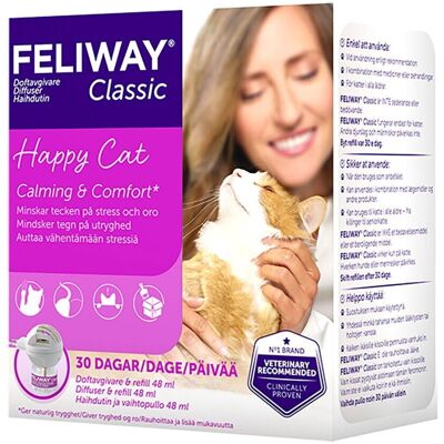 Feliway Classic Diffuser - 48 ml - Stresslindring för katter Feliway Classic Diffuser - 48 ml - Stresslindring för katter