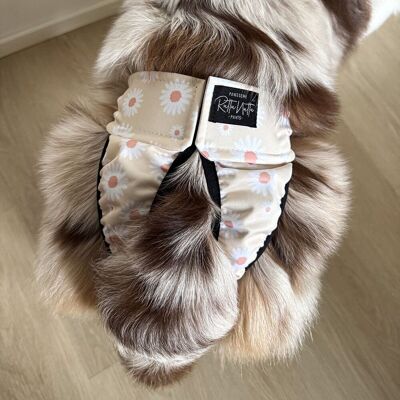 Ruttunuttu Tikskydd Blommig Beige L Ruttunuttu Tikskydd Blommig Beige L