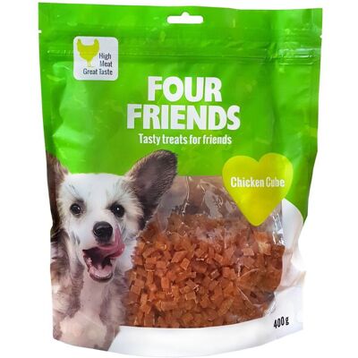 Four Friends Kycklingkube - Hundgodis 400 g Four Friends Kycklingkube - Hundgodis 400 g