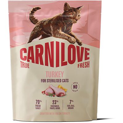 Carnilove True Fresh Cat Adult Sterilised Turkey Torrfoder Till Katt 400 g Carnilove True Fresh Cat Adult Sterilised Turkey Torrfoder Till Katt 400 g