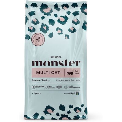 Monster Pet Food Monster Cat Adult Multicat Salmon & Poultry 6 kg Monster Pet Food Monster Cat Adult Multicat Salmon & Poultry 6 kg