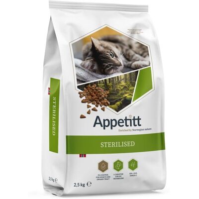 Appetitt Cat All Ages Sterilised 2,5 kg - Kattsfoder Appetitt Cat All Ages Sterilised 2,5 kg - Kattsfoder