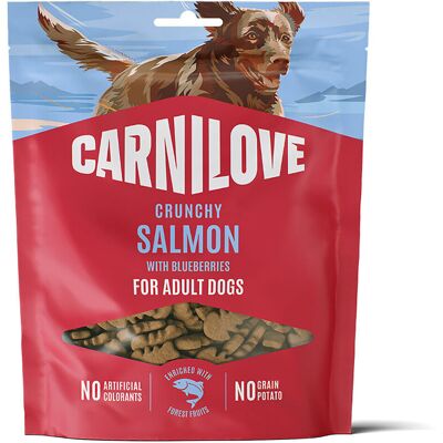 Carnilove Dog Crunchy Snack Salmon With Blueberries Hundgodis 200 G Carnilove Dog Crunchy Snack Salmon With Blueberries Hundgodis 200 G
