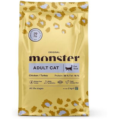 Monster Pet Food Monster Cat Adult Original Chicken & Turkey 2 kg Monster Pet Food Monster Cat Adult Original Chicken & Turkey 2 kg