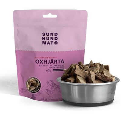 Sund Hundmat Frystorkat Oxhjärta 60g Sund Hundmat Frystorkat Oxhjärta 60g