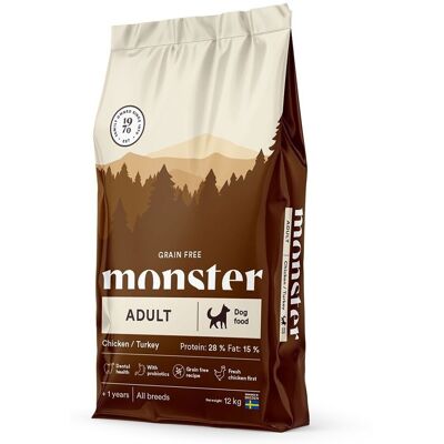 Monster Pet Food Monster Dog Adult All Breed Grain Free Chicken & Turkey 12 kg Monster Pet Food Monster Dog Adult All Breed Grain Free Chicken & Turkey 12 kg