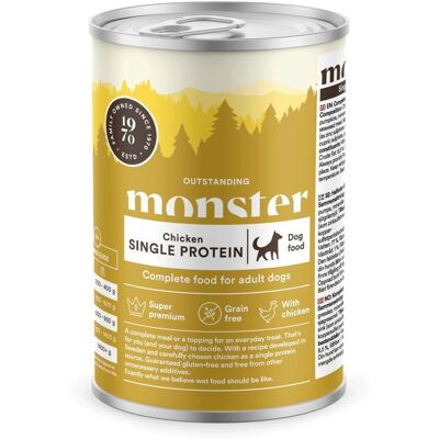 Monster Pet Food Monster Dog Adult Single Protein Chicken 400 G Monster Pet Food Monster Dog Adult Single Protein Chicken 400 G