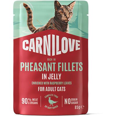 Carnilove Cat Adult Pheasant With Raspberry Leaves Våtfoder Till Katt 85 G Carnilove Cat Adult Pheasant With Raspberry Leaves Våtfoder Till Katt 85 G
