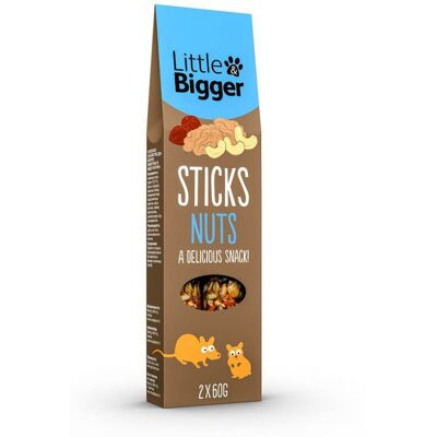 Little&bigger; Sticks Smådjur Nöt 2x60 G Little&bigger; Sticks Smådjur Nöt 2x60 G