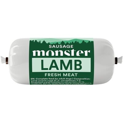 Monster Pet Food Monster Dog Sausage Lamb 80g Monster Pet Food Monster Dog Sausage Lamb 80g