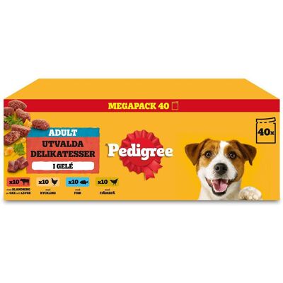Pedigree Adult Mixed Selection Våtfoder Till Hund 40x100 G Pedigree Adult Mixed Selection Våtfoder Till Hund 40x100 G