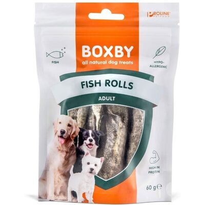 Boxby Fiskrullar 60g - Hundgodis Boxby Fiskrullar 60g - Hundgodis