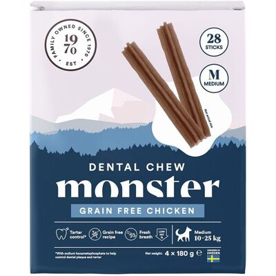 Monster Pet Food Monster Dog Dental Chew Grain Free Chicken Medium 28-pack Monster Pet Food Monster Dog Dental Chew Grain Free Chicken Medium 28-pack