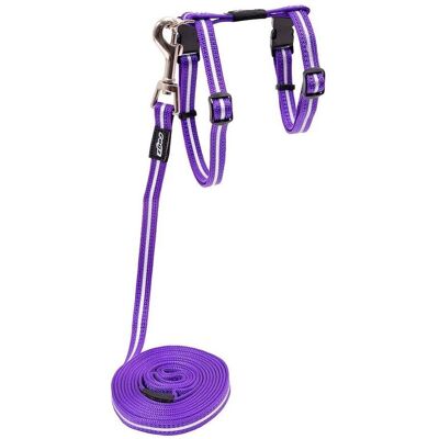 Rogz Alleycat Reflekterande Kattsele Med Koppel Violet Rogz Alleycat Reflekterande Kattsele Med Koppel Violet