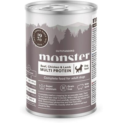 Monster Pet Food Monster Dog Adult Beef, Chicken & Lamb 400 G Monster Pet Food Monster Dog Adult Beef, Chicken & Lamb 400 G