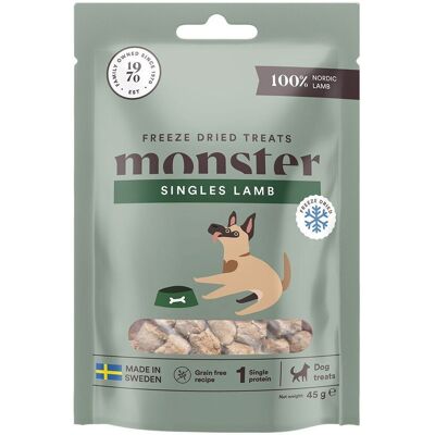Monster Pet Food Monster Dog Treats Freeze Dried Lamb 45 g Monster Pet Food Monster Dog Treats Freeze Dried Lamb 45 g