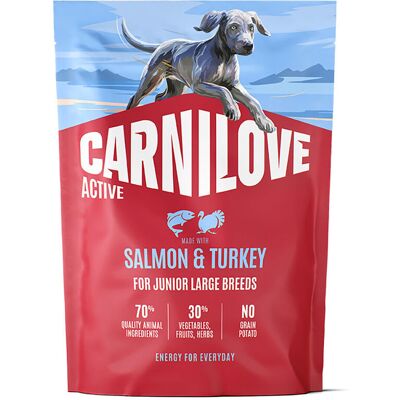 Carnilove Dog Junior Active Large Breeds Salmon & Turkey Torrfoder Till Hund 1,5 kg Carnilove Dog Junior Active Large Breeds Salmon & Turkey Torrfoder Till Hund 1,5 kg