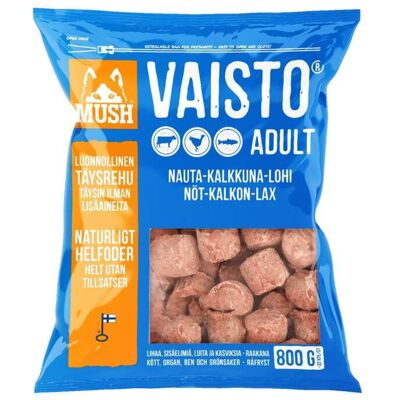 Mush Vaisto Nöt-Kalkon-Lax 800 g Mush Vaisto Nöt-Kalkon-Lax 800 g