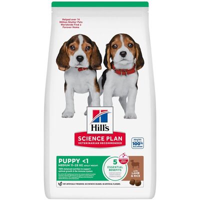 Hill's Science Plan Canine Puppy Medium lamm & ris Torrfoder - 18 kg Hill's Science Plan Canine Puppy Medium lamm & ris Torrfoder - 18 kg