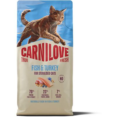 Carnilove True Fresh Cat Adult Sterilised Fish & Turkey Torrfoder Till Katt 6 kg Carnilove True Fresh Cat Adult Sterilised Fish & Turkey Torrfoder Till Katt 6 kg