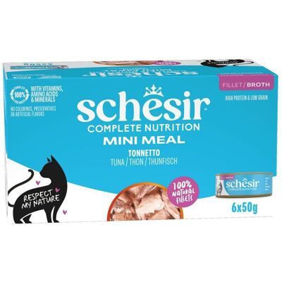 Schesir Tonfisk i Vatten 6 x 50 g - Våt kattmat Schesir Tonfisk i Vatten 6 x 50 g - Våt kattmat