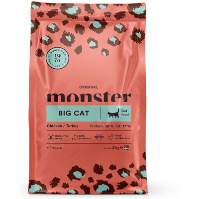 Monster Pet Food Monster Cat Original Big Cat Chicken & Turkey 2 kg Monster Pet Food Monster Cat Original Big Cat Chicken & Turkey 2 kg