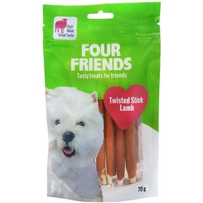 Four Friends - Twisted Stick Lamb - 12.5 cm - Lamm - Hundtugg Four Friends - Twisted Stick Lamb - 12.5 cm - Lamm - Hundtugg