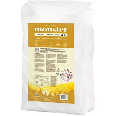 Monster Pet Food Monster Dog Adult All Breed Chicken & Turkey 17 kg Monster Pet Food Monster Dog Adult All Breed Chicken & Turkey 17 kg