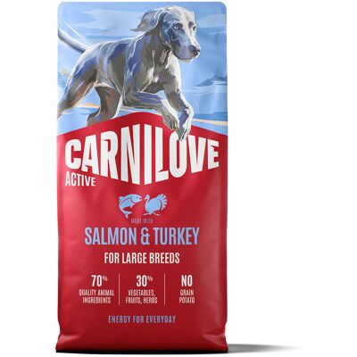 Carnilove Dog Adult Active Large Breed Salmon & Turkey Torrfoder Till Hund 12 kg Carnilove Dog Adult Active Large Breed Salmon & Turkey Torrfoder Till Hund 12 kg