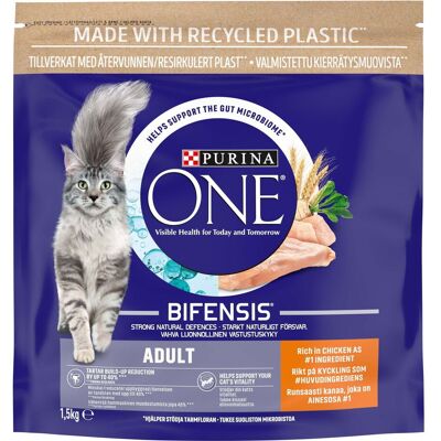 Purina One 1,5 kg Vuxen Kattmat - Stöder Matsmältning & Immunförsvar Purina One 1,5 kg Vuxen Kattmat - Stöder Matsmältning & Immunförsvar