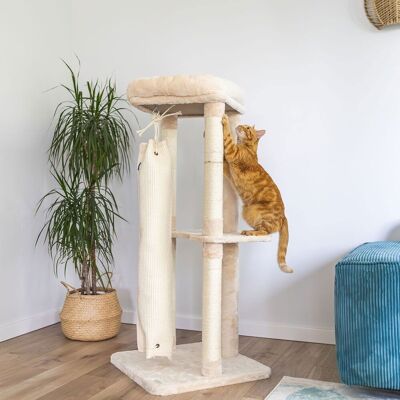 Quapas! Klösträd Med Klättersäck Beige 136 Cm Quapas! Klösträd Med Klättersäck Beige 136 Cm