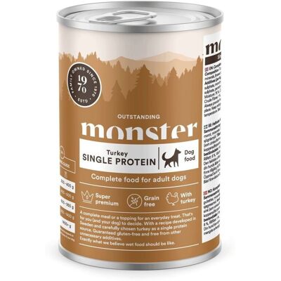 Monster Pet Food Monster Dog Adult Single Protein Turkey 400 G Monster Pet Food Monster Dog Adult Single Protein Turkey 400 G