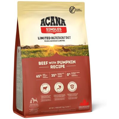 Acana Singles Dog Adult Grain Free Beef With Pumpkin Torrfoder Till Hund 2kg Acana Singles Dog Adult Grain Free Beef With Pumpkin Torrfoder Till Hund 2kg