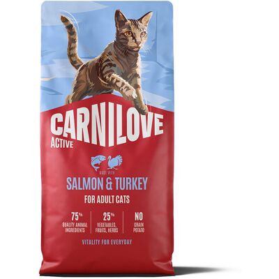 Carnilove Cat Adult Active Salmon & Turkey Torrfoder Till Katt 6 kg Carnilove Cat Adult Active Salmon & Turkey Torrfoder Till Katt 6 kg