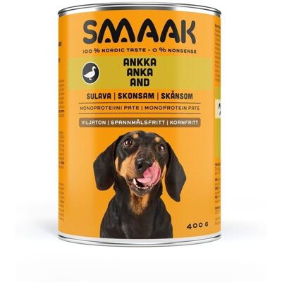 Smaak Dog Adult Spannmålsfri Skonsam Anka 400 G Smaak Dog Adult Spannmålsfri Skonsam Anka 400 G