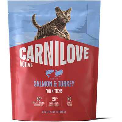 Carnilove Kitten Active Salmon & Turkey Torrfoder Till Kattunge 400 g Carnilove Kitten Active Salmon & Turkey Torrfoder Till Kattunge 400 g