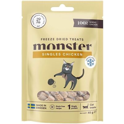 Monster Pet Food Monster Cat Treats Freeze Dried Chicken 40 G Monster Pet Food Monster Cat Treats Freeze Dried Chicken 40 G