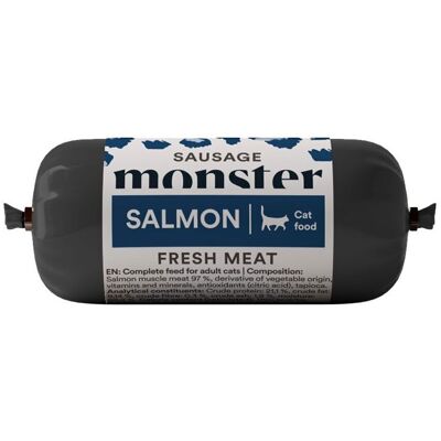 Monster Pet Food Monster Cat Sausage Salmon 80 G Monster Pet Food Monster Cat Sausage Salmon 80 G