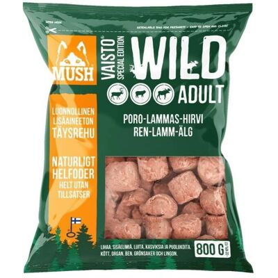 Mush Vaisto Wild Ren-Lamm-Älg Köttbullar 800 g Mush Vaisto Wild Ren-Lamm-Älg Köttbullar 800 g
