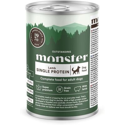 Monster Pet Food Monster Dog Adult Single Protein Lamb 400 G Monster Pet Food Monster Dog Adult Single Protein Lamb 400 G