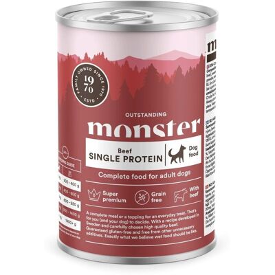 Monster Pet Food Monster Dog Adult Single Protein Beef 400 G Monster Pet Food Monster Dog Adult Single Protein Beef 400 G