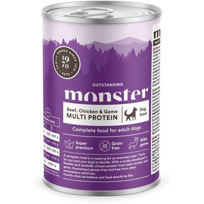 Monster Pet Food Monster Dog Adult Beef, Chicken & Game 400 G Monster Pet Food Monster Dog Adult Beef, Chicken & Game 400 G