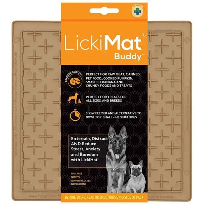 Lickimat Buddy Classic Slickmatta Gul Brun Lickimat Buddy Classic Slickmatta Gul Brun