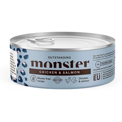 Monster Pet Food Monster Cat Adult Multi Protein Chicken & Salmon 100 G Monster Pet Food Monster Cat Adult Multi Protein Chicken & Salmon 100 G